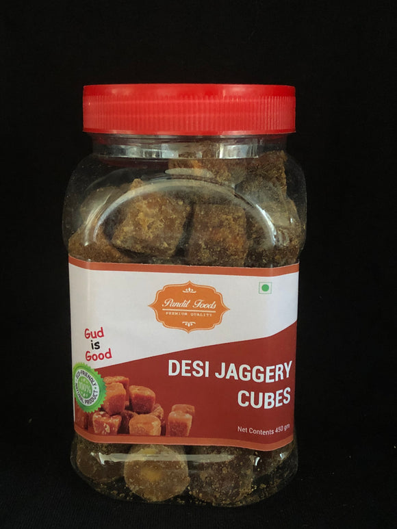 Jaggery Cubes, Pandit Foods (450g)