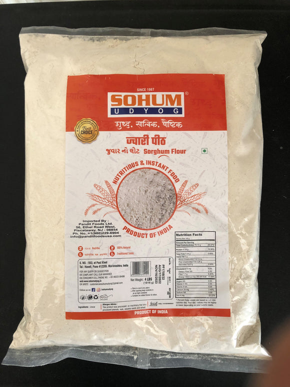 Jowar Flour (Jwari Peeth), Sohum Udyog (4lbs)